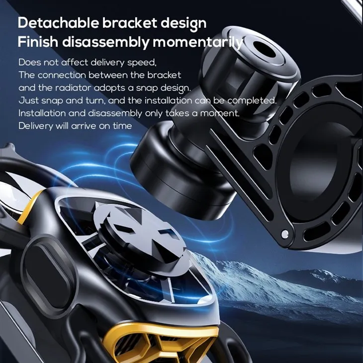 MEMO GW05 Bike Motorbiker Anti-Shock Cooling Fan Cell Phone Holder For E Bike Bicycle Motorcycle best